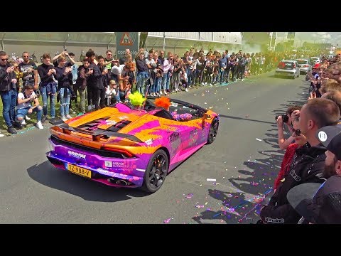 The Start of SG2K8 The GR8EST! - Supercars Leaving Rotterdam MADNESS!