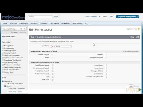 Salesforce CRM Tutorial Customizing the Standard Home Page | packtpub com