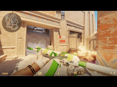 CS2 How to take MID CONTROL as T on NEW Anubis - Counter Strike 2 Anubis Mid Smoke and Door Mollotov