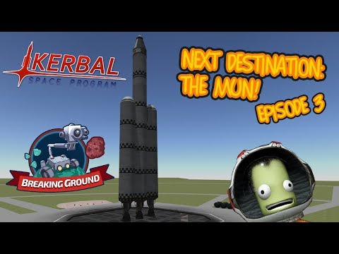 Orbiting the mun with 30 parts - KSP Breaking Grounds career ep 3