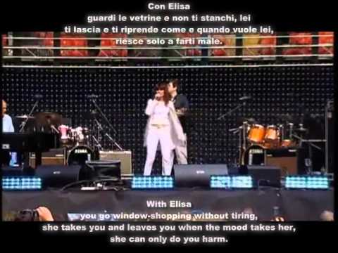 Alice - Per Elisa from "Amiche per l'Abruzzo" 2009 with Lyrics and English Translation