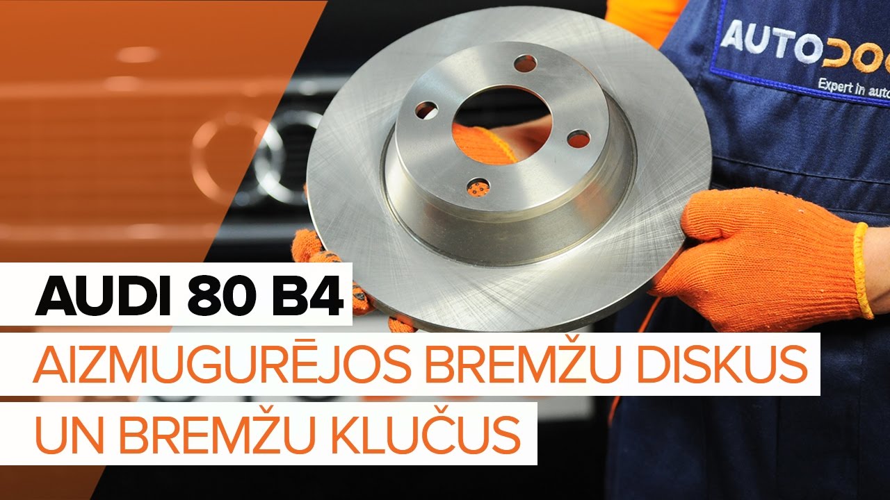 Kā nomainīt: aizmugures bremžu klučus Audi 80 B4 - nomaiņas ceļvedis