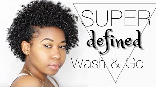 SUPER Defined Wash &amp; Go on Awkward Length 3c/4a Natural Hair | Kinzey Rae