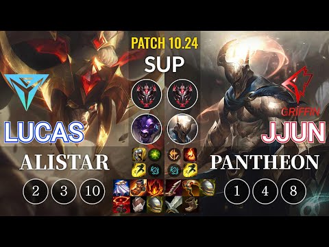 IGY Lucas Alistar vs GRF jjun Pantheon Sup - KR Patch 10.24