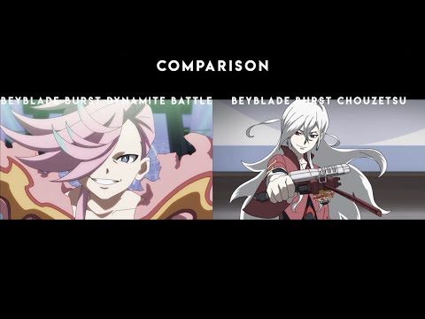Comparison 2: PHI vs PAYNE / Pain - Beyblade Burst Dynamite Battle - Prominence Phoenix Launch