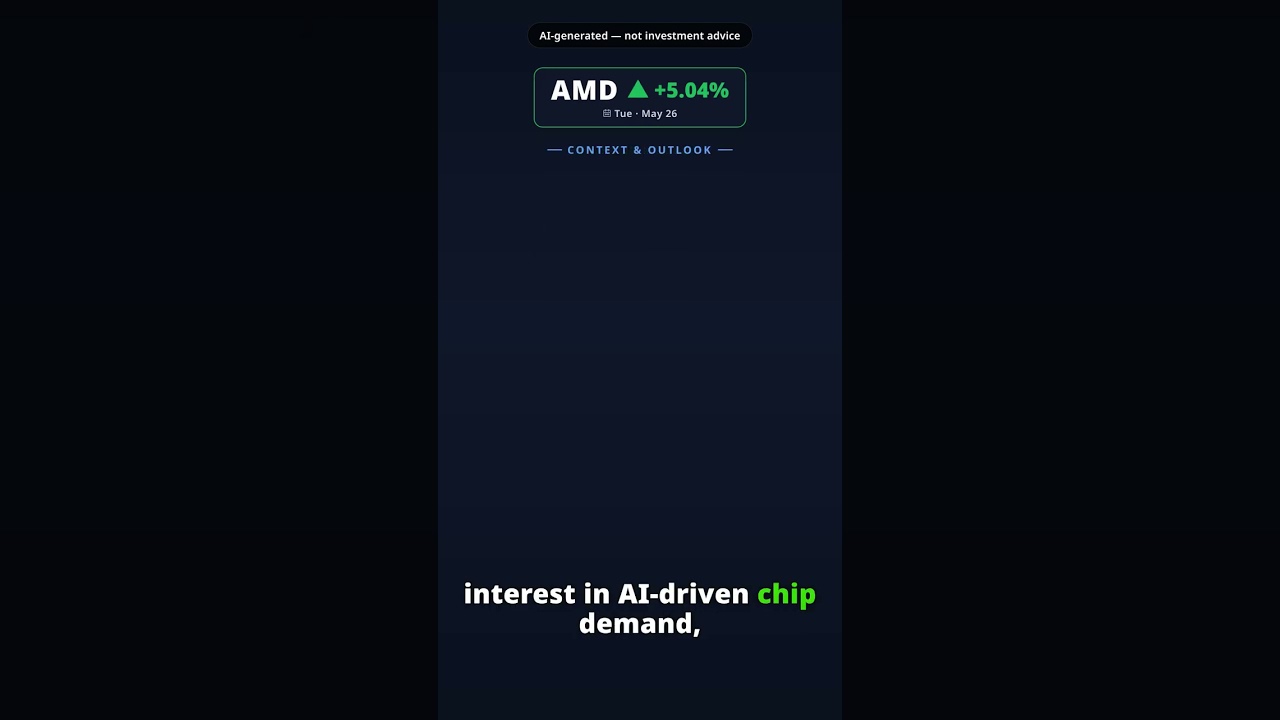 Why Is Advanced Micro Devices Stock Spiking Today? AMD +5.04% (May 26) — AI Chip Demand Surge