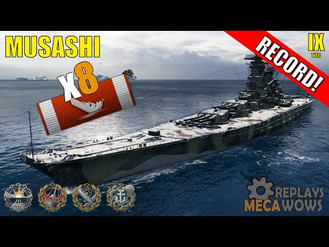 Musashi 8 Kills & 219k Damage | World of Warships Gameplay