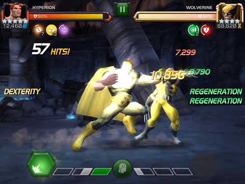 Hyperion vs ROL Wolverine fight - Marvel contest of champions.