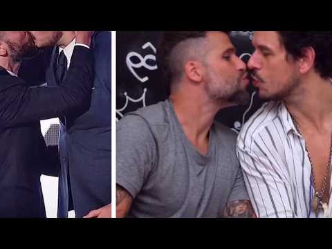 Bruno Gagliasso beijando outro homem