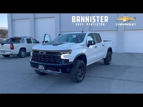 2024 Chevrolet Silverado 1500 Crew Cab Short Box 4-Wheel Drive ZR2 in White for sale at Bannister Chevrolet Penticton in Penticton, BC