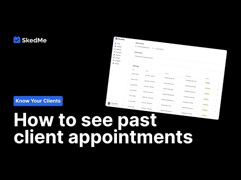 4.3 See past appointments per client