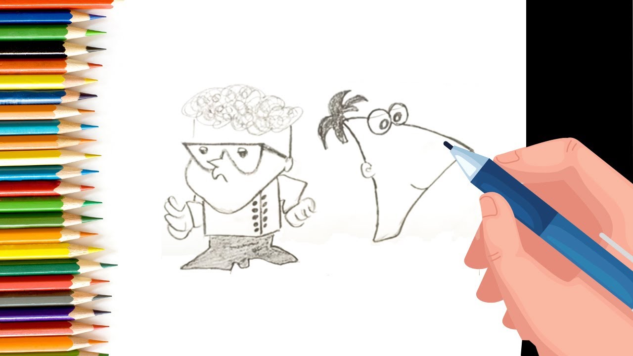 How to draw DEXTER and PHINEAS
