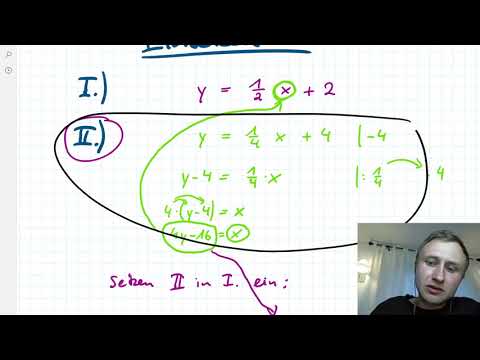 Lineare Gleichungssysteme 3. Einsetzungsverfahren- Geraden schneiden - Mathe 08