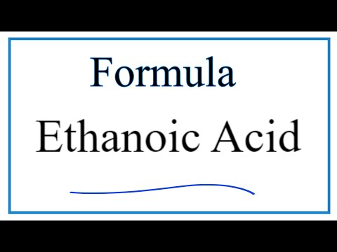 How to Write the Structural Formula for Ethanoic Acid