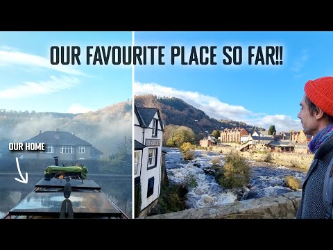 Visiting Wales In Our NARROWBOAT HOME | Exploring Llangollen, Waterfalls and Castle Ruins! | EP29