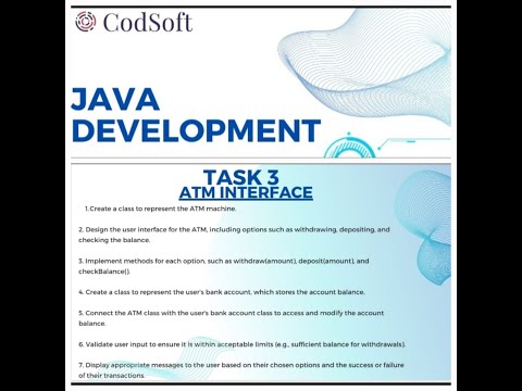 Atm Interface By Java Programming Internship Task Source Code %e2%9c%a8