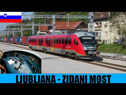 Cab Ride Ljubljana - Zidani Most [4K] - Siemens Desiro - Führestandmitsfahrt