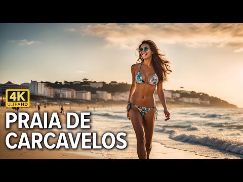 Carcavelos Beach, Portugal 🇵🇹 Walking Tour 4K