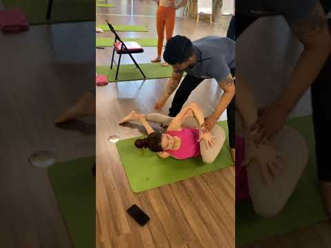 Advanced shoulder stretch and twisting pose - Yoga 🧘‍♀️