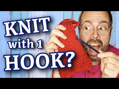 How to KNIT with a HOOK! 🎉 Knooking for Beginners  🎉 Right-handed Tutorial