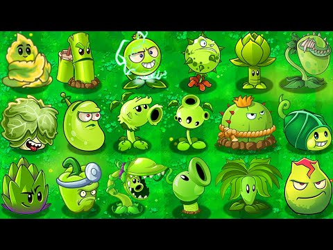 All GREEN Plants LEVEL 999999 Power-Up in Plants vs Zombies 2