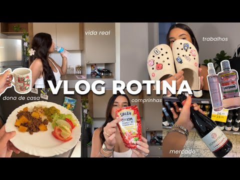 VLOG VIDA REAL TRABALHANDO CLT | rotina produtiva, dona de casa, mercado, comida japa e comprinhas…