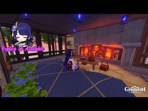 yae miko has a visitor Serenitea Pot / Genshin impact / Replica ID available