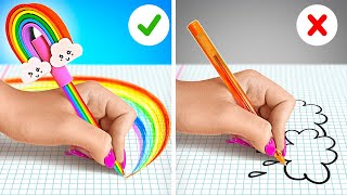 GENIUS SCHOOL CRAFTS || Get Creative with These Ideas! Hacks for Popular Students by 123 GO! SCHOOL