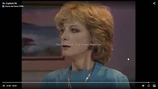 Novela Guerra dos Sexos (1983) - Charlô, Otávio, Olívia, Nando, Roberta e Giocondo no Restaurante