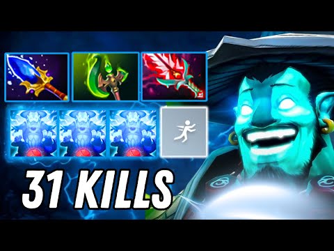 No Mercy Burst Storm Spirit Parasma + Bloodthorn 31Kills One Shot Dota 2