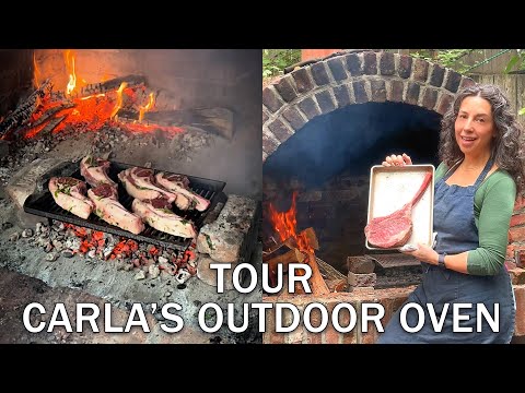 Tour Carla's Outdoor Fireplace and Grilling Setup