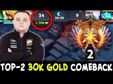 Why you NEVER GIVE UP in Dota — 30,000 gold COMEBACK by TOP-2 Noone