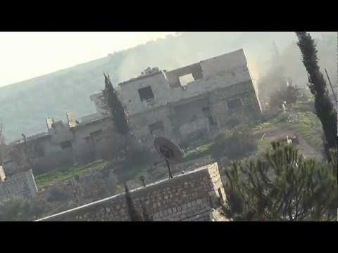 استهداف مقرات النظام بقذائف الهاون من قبل لواء المراطين في معرة النعمان في ريف إدلب ضمن معركة البنيان المرصوص