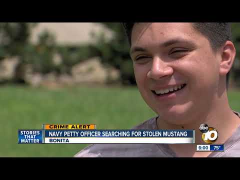 Navy Petty Officer searching for stolen mustang