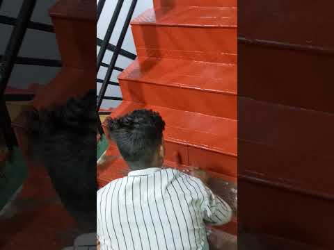 indigo floor paint terracotta #art #painting #viral