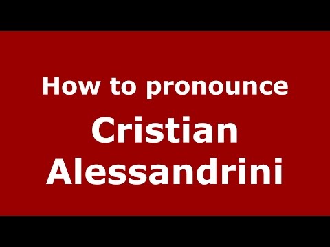 How to pronounce Cristian Alessandrini (Spanish/Argentina) - PronounceNames.com