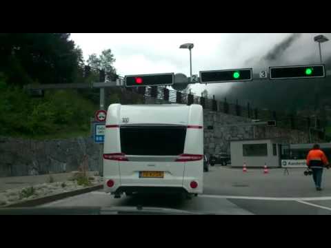 Autotrein goppenstein - kandersteg met de caravan