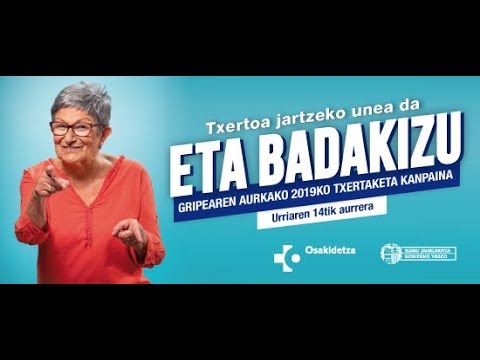 2019ko griperen aurkako txertaketa kanpainaren bideoa