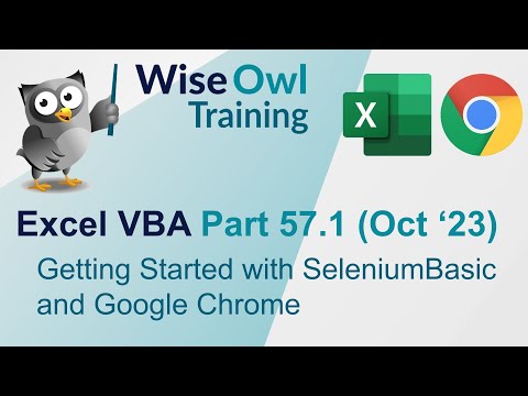 Excel VBA Introduction Part 57.1 (Oct 2023) - Getting Started with Selenium Basic and Google Chrome