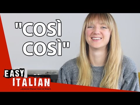 What Does "Così" Mean? | Easy Italian 63