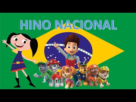 Hino Nacional com a Luna e a Patrulha Canina em comemoração ao dia do Hino Nacional 13/04.