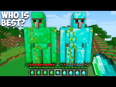 Which GOLEM is BEST in Minecraft ? EMERALD vs DIAMOND GOLEM !