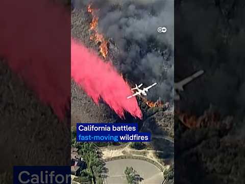 Coastal homes burn as hot winds fuel California fires | DW News