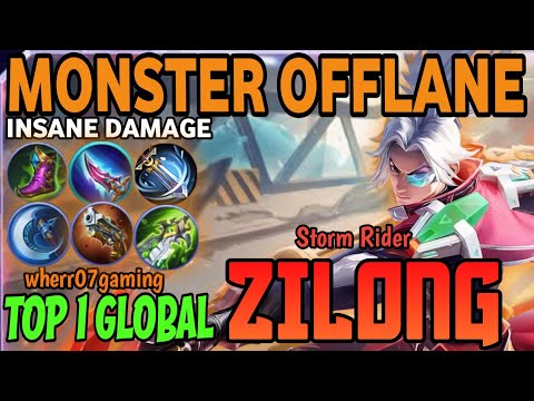 Monster Offlane Zilong Insane Damage - Top 1 Global Zilong by wherr07gaming ~ mobile legends