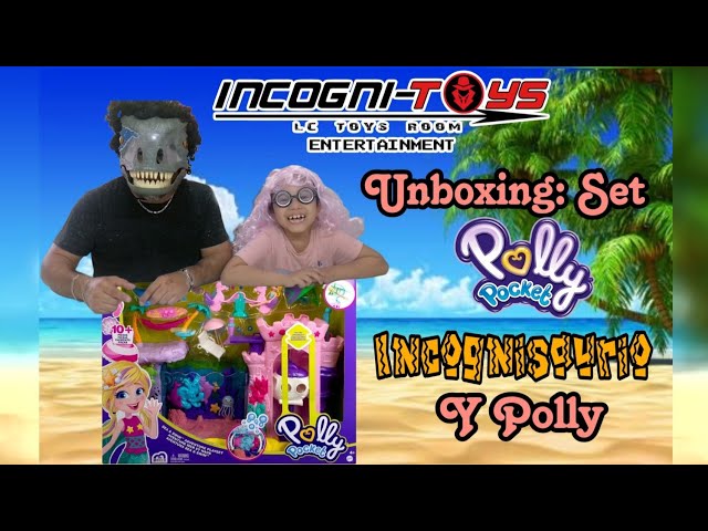 Vídeo relacionado con Polly Pocket Isla Purpurina Estuche Conjunto de juego con muñecos, juguete de viaje con una muñequita de sirena, mascotas del océano y accesorios temáticos, JCB16
