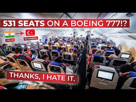 THIS IS INSANITY: Long-Haul Economy on India's DENSEST plane! | IndiGo Boeing 777-300ER to Istanbul