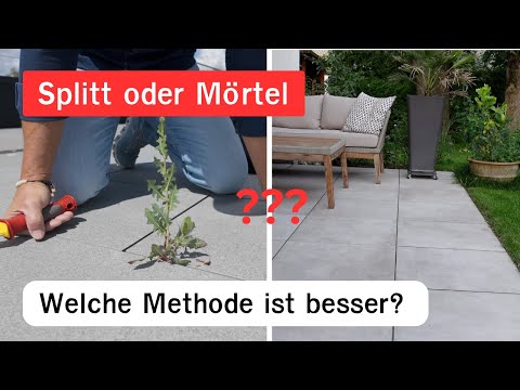 Build your own patio with ceramic tiles | Comparison & costs | Gravel or mortar