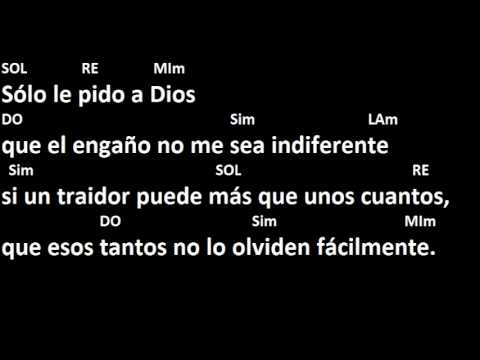 SÓLO LE PIDO A DIOS - LEON GIECO - COVER - LETRA Y ACORDES