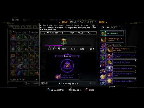 Neverwinter Opening 250 Dragon Cult Lockboxes