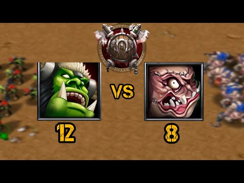 12 Grunts vs 8 Abominations - WarCraft III Retro Battles